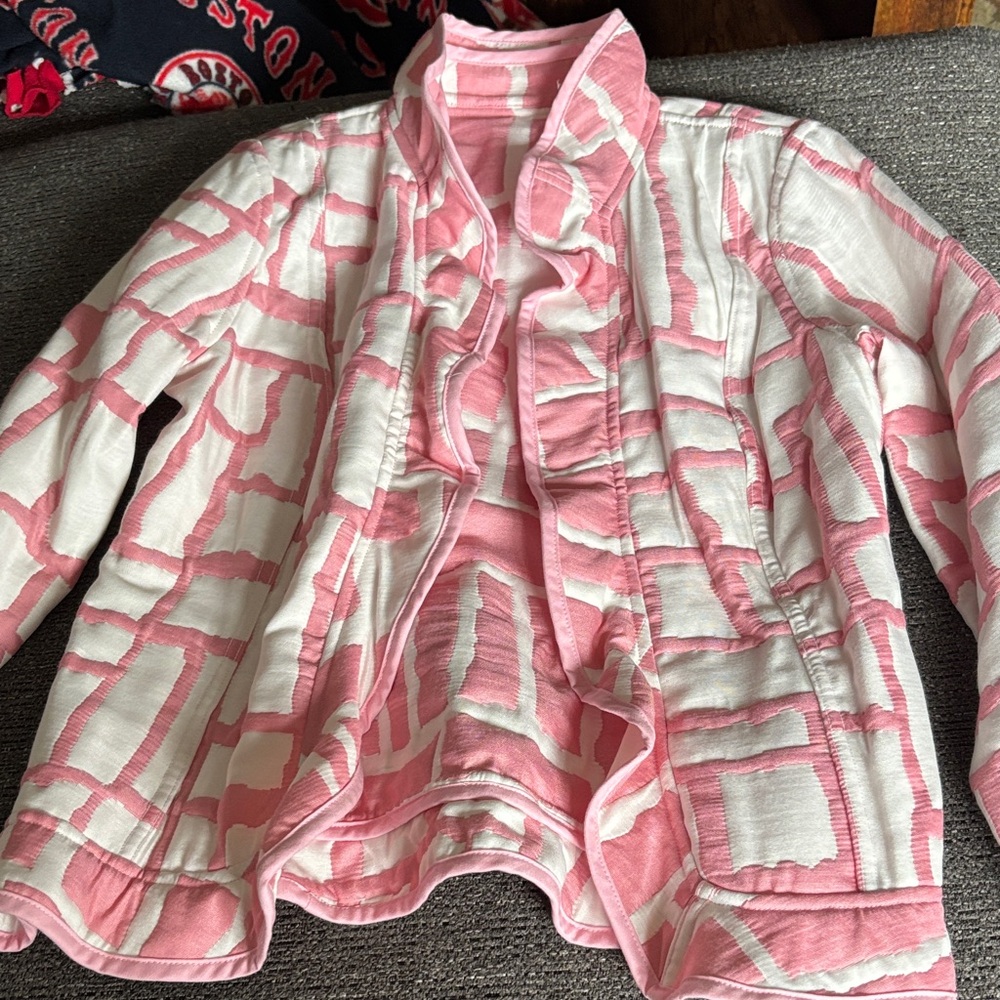 Quilted Pink and White blocks vs & clouds design - Picture 10 of 14